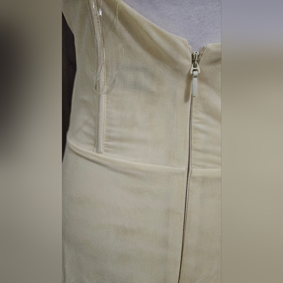 House Of CB MISTRESS ROCKS Heartfelt Lemon One Shoulder Corset MidiDress. LG - Picture 12 of 16